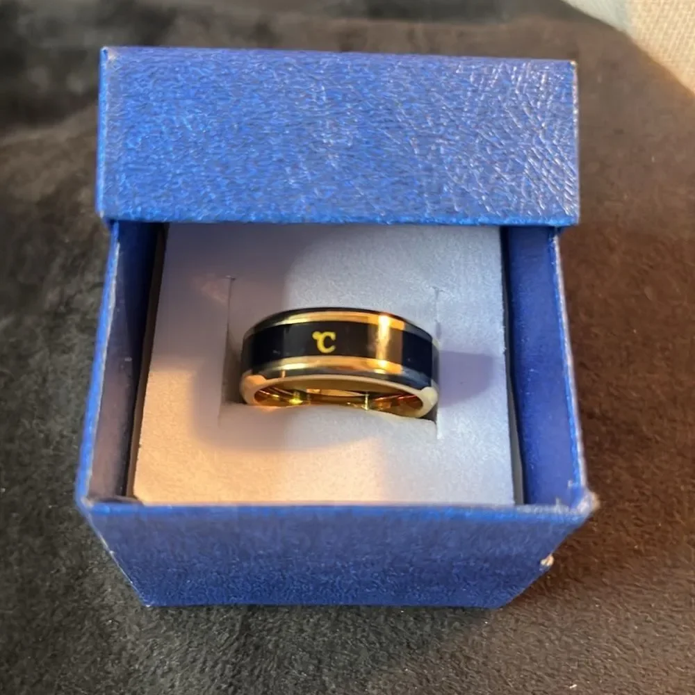 Celsius Smart Temperature Ring - Rose Gold and Black Stainless Steel 8
